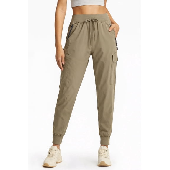 MASKERT Women's Cargo Pants Lightweight-Quick Dry Hiking Pants Athletic Lounge Casual Travel Khaki (Size XS-XXXL)