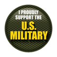 thumbnail image 1 of Beistle BT058 2 in. I Proudly Support the US Military Button - Green, 1 of 1