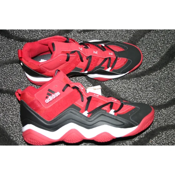 Adi-das Men's Size 12 Louisville Basketball Team Exclusive Red and Black Shoes