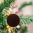 thumbnail image 3 of PULMCheerger 12-Pack Classic Dark Velvet Flocked Christmas Ball Ornaments - 6 cm/2.4 in Decorative Tree Accents for Festive Holiday Spirit, 3 of 7