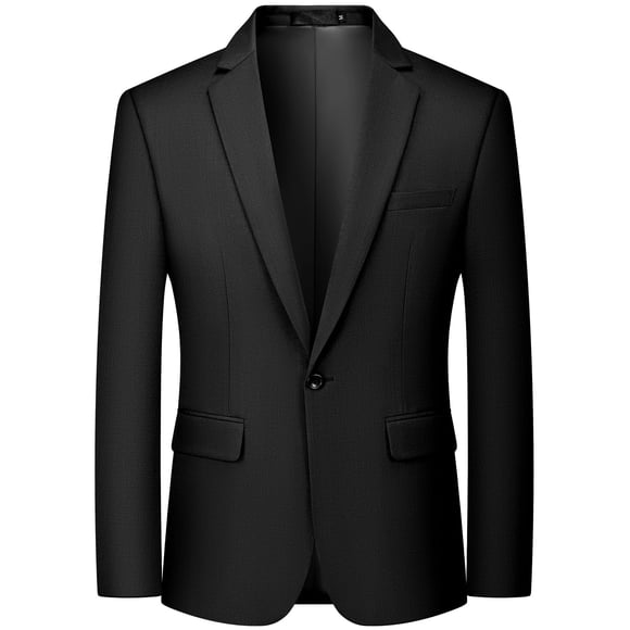 Blazer MAGE MALE de un botón, corte slim, liviano, negro