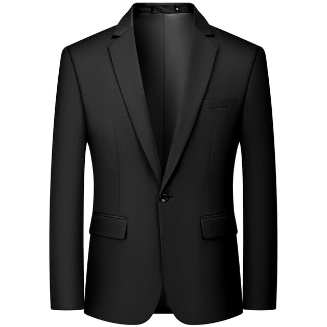 Blazer MAGE MALE de un botón, corte slim, ligero, negro