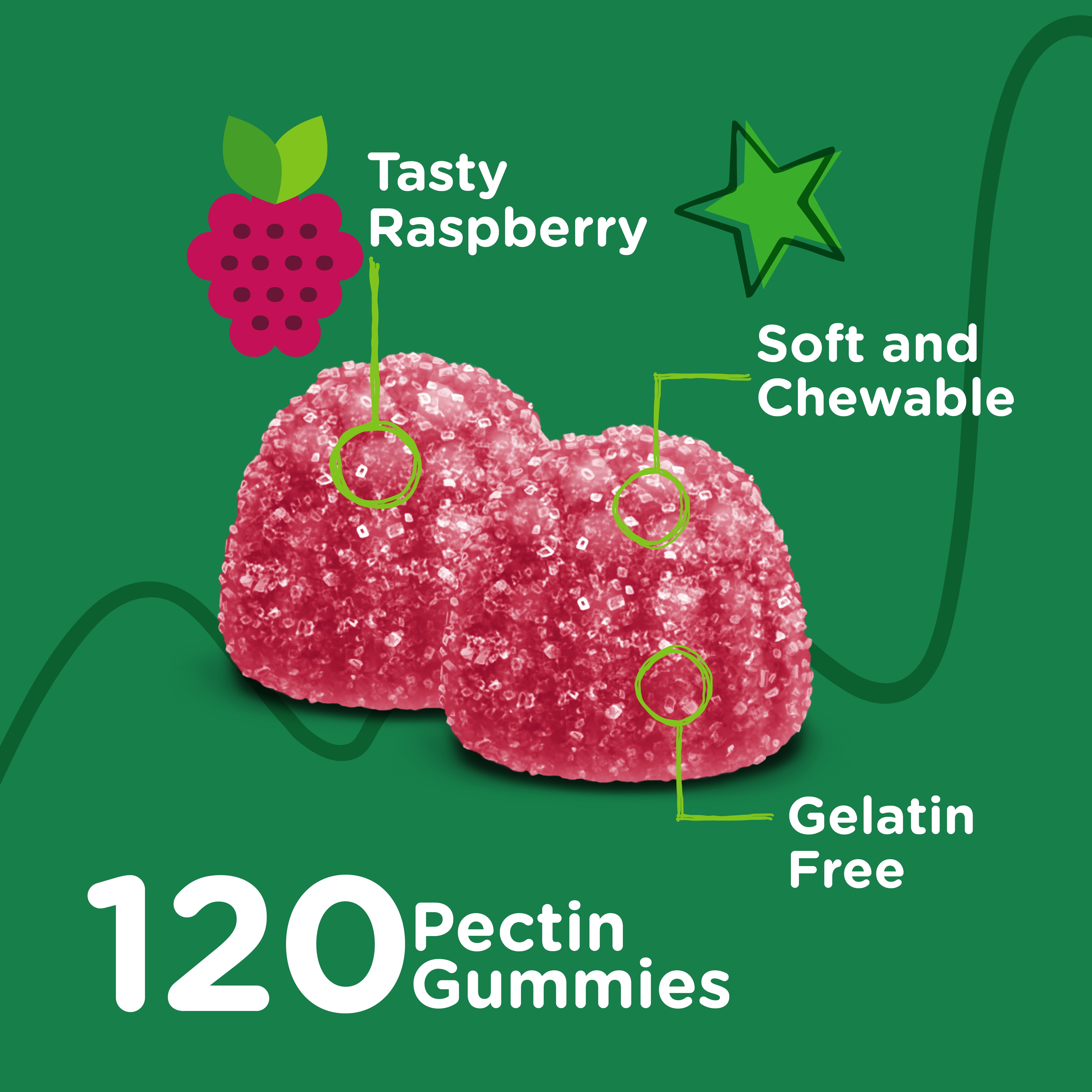 Viteey Kids Magnesium Gummies, Calm Magnesium Supplements, Raspberry Flavor, 120ct