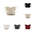 thumbnail image 6 of Xfvqtps Beanie Hats for Women Knitted Cute Cat Ears Tassels Y2K Cuffed Solid Color Personality Warm Winter Skull Cap Beige, 6 of 6