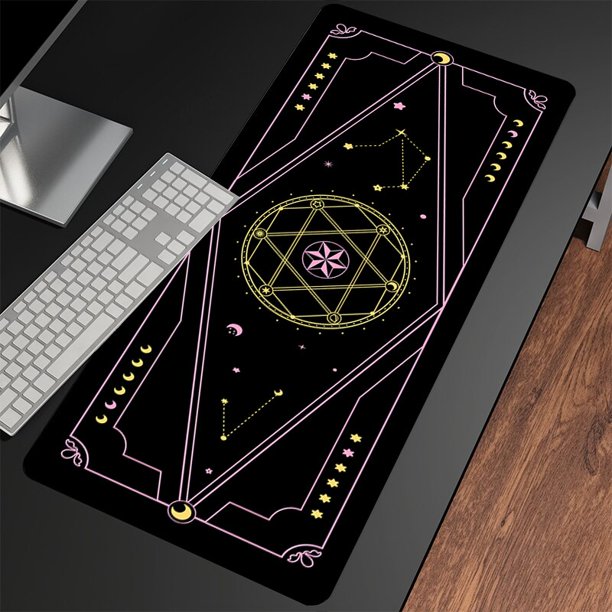 Alfombrillas de ratón Magic Star Moon para Gaming, alfombrilla grande de goma para Gamer, diseño de escritorio para regalo, 400x900 LIUWENJING unisex