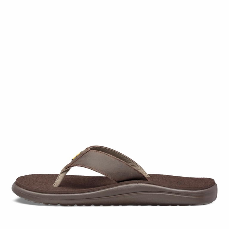 Teva Voya Men\'s Dark Brown Leather Slide on Sandals Men main image 4