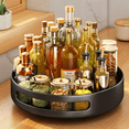 thumbnail image 6 of Lazy Susan Organizer Metal Steel Turntable 12 inch, SAYZH Rotating Spice Racks for Pantry Cabinet Cupboard Organizer Table Black, 6 of 7