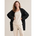 thumbnail image 4 of DAKIMOE Sleep Cardigans Robe Bed Jackets for Women Toasty Cozy Sherpa Coat Cloud-Soft House Jacket Loose Oversized Fleece Fuzzy Outwear, S-XXL, 4 of 9