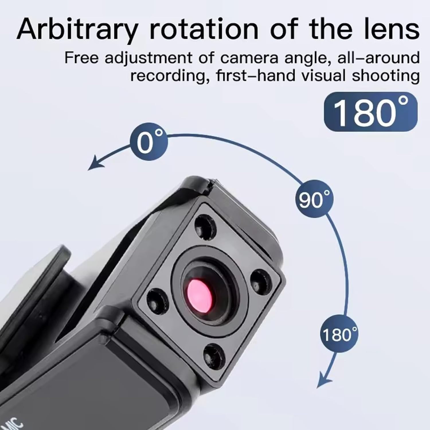 Ultra HD 2-in-1 Sports Video & Audio Recorder, 2026 Upgrade 1080p Wearable Body Camera, Clip-On Sports Recorder, Motion Stabilization, 180° Freely Rotating Lens, 360° All-Around Recording