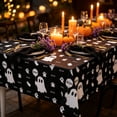 thumbnail image 5 of Halloween Ghost Themed Party Tablecloth Black and Pink Festive Fabric Cover for Holiday Gathering Decor, 5 of 6