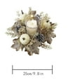 thumbnail image 3 of KeirineCC 1PCS Thanksgiving Candle Ring Pumpkin Sunflower Small Wreath 9.8”Table Decor for Fall Autumn Harvest Festival Farmhouse Halloween Party Supplies,WhiteWhite, 3 of 6
