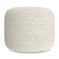 thumbnail image 2 of Simpli Home Simpli Home Chantal 18-inch-Wide Contemporary Pouf in White Boucle Fabric, 2 of 5