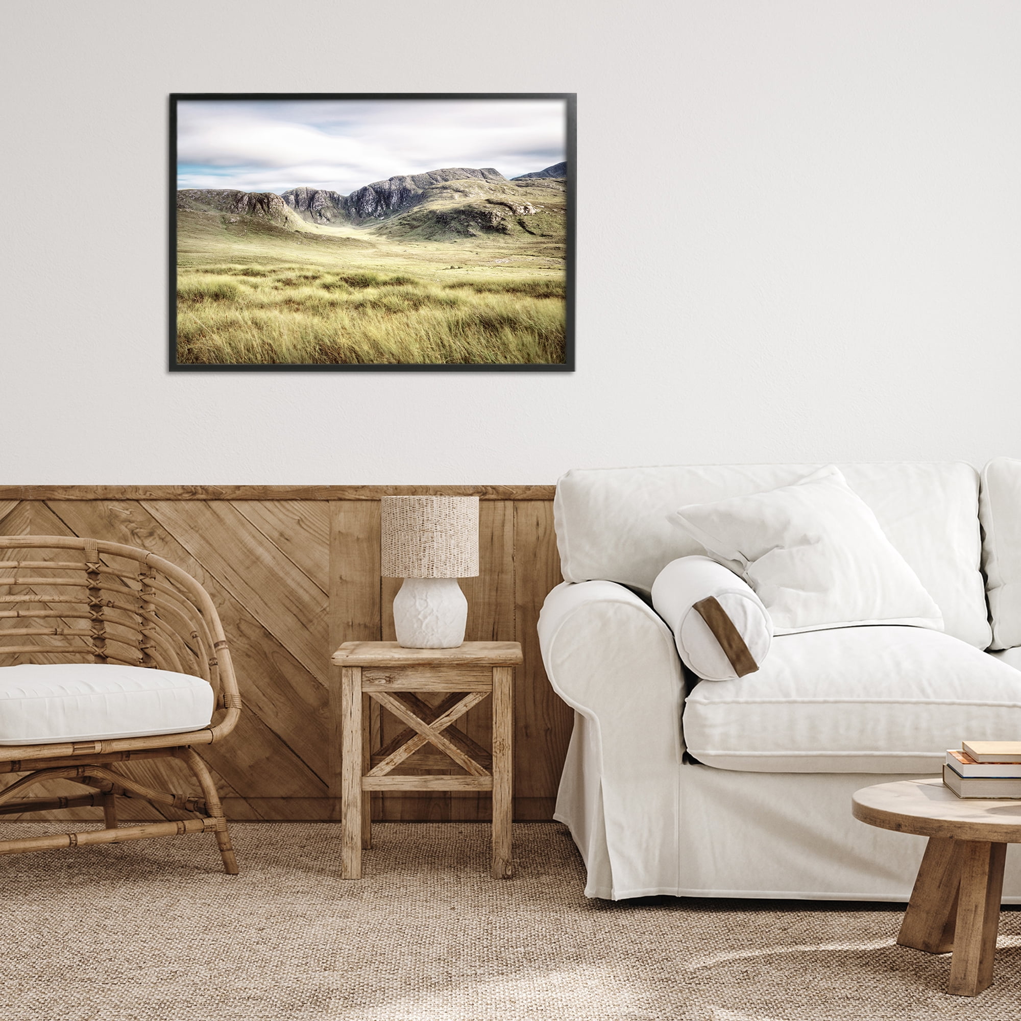 Stupell Industries Irish Countryside Hills Black Framed Giclee Art, design by Andy Amos