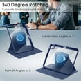 thumbnail image 4 of Soke Rotating Case for iPad 10th Generation 10.9-Inch 2022 with Pencil Holder - 360 Degree Rotate Stand Protective Case with Clear Back & Smart Sleep/Wake Cover - Navy Blue, 4 of 8