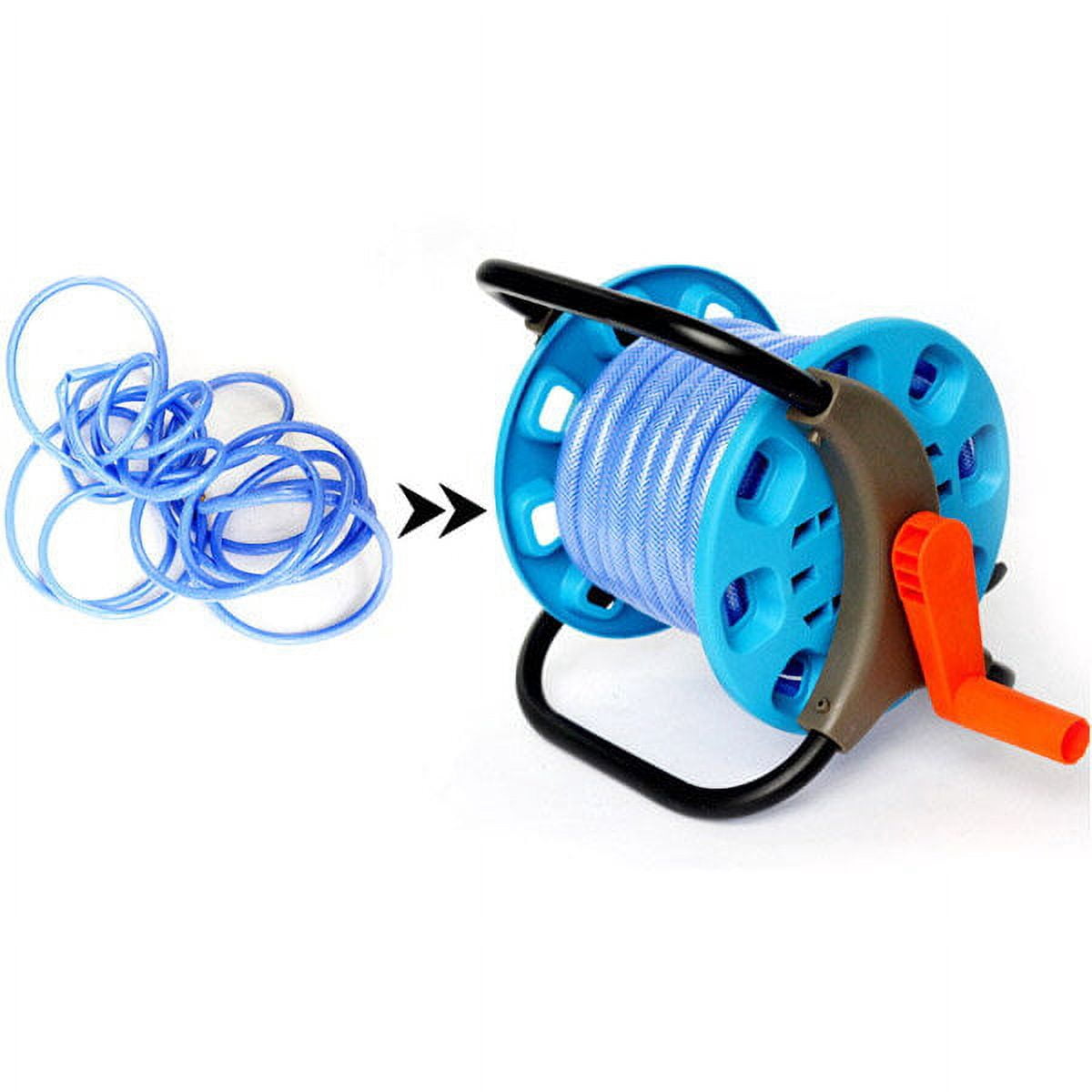 Raindrops Portable Garden Water Hose Reel Cart with Wheels for Outdoor Use, Easy to Move and Store