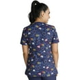 thumbnail image 5 of Cherokee Prints Scrubs Top For Women V-Neck Print CK678, 5 of 5