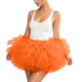 thumbnail image 2 of QSAWXQZ Women Tutu Skirt High Waist Elastic Waisted Pleated Tulle Dress up Skirt Party Free Size, 2 of 7
