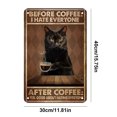 thumbnail image 4 of Placa Metal Vintage Gato Rectangular Pintura Hierro Arte La Pared Del 30x40 Cm, 4 of 4