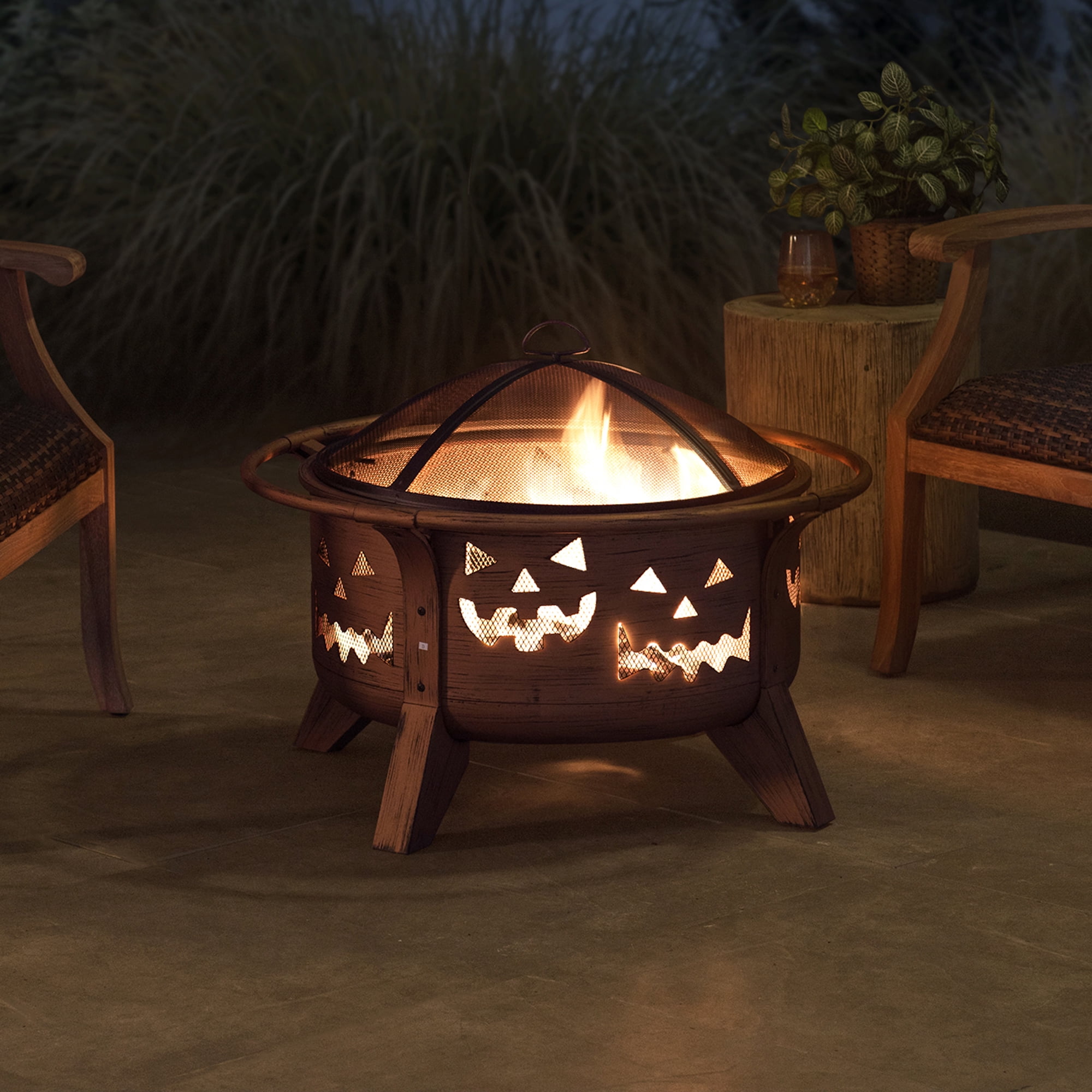 Garden treasures fire pit set hot sale