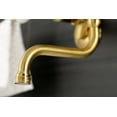 thumbnail image 3 of Kingston Brass KS516SB Wall Mount Bathroom Faucet, Brushed Brass, 3 of 5