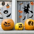 thumbnail image 3 of 2 hojas de pegatinas de pared de Halloween, murciélagos de brujas, calabazas, horribles pegatinas de pared, castillo, araña, dulces, calcomanías de pared, decoración, pegatinas de vinilo despegables, 3 of 8