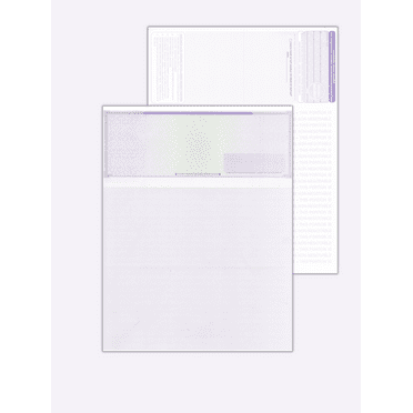 Compuchecks 50 High security Blank Check Top - Purple Mazed - Computer Voucher Checks Compatible with QuickBooks And Any laser Or Inkjet Printer