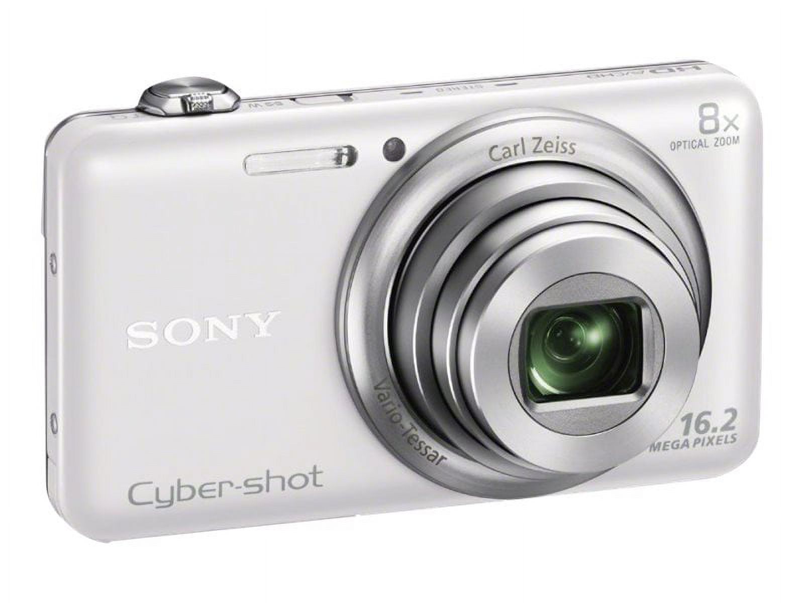 Sony Cyber-shot DSC-WX80 - Digital camera - compact - 16.2 MP - 8x optical zoom - Carl Zeiss - Wi-Fi - white - image 3 of 4