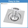 thumbnail image 5 of Uxcell 3 Pack Shower Drain Strainer, 2" x 2" Stainless Steel Deep Sink Hair Catcher, 5 of 7