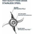 thumbnail image 2 of Compatible Food Processor Blade, Premium Material For Thermomix TM21, Environmentally Friendly Stainless Steel Blender Replacement Part, High Strength, Strong Stress And No Noise,, 2 of 5
