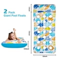 thumbnail image 6 of 2-Piece Float Set Lounger Inflatable Pool Floats, Translucent Adult Inflatable Reclining Chair, Pedal and Cup Holder, White and Blue, 6 of 7