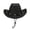 Black, variant on Straw Cowboy Hats for Women Summer Holiday Casual Sun Hat with Adjustable Lanyard Windproof Western Cowboy Style for Outdoor Shade and Travel
