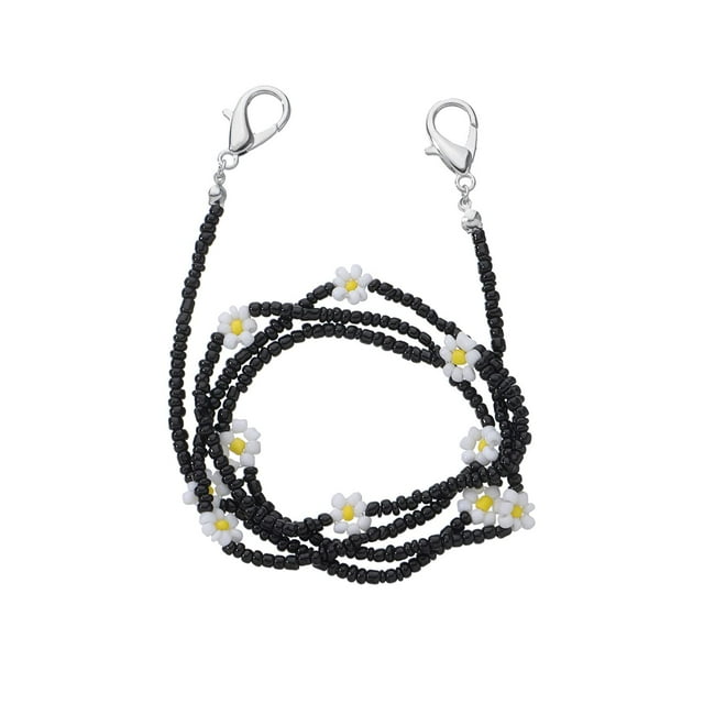 Daisy Lunettes de Soleil Lanyards Titulaire Chaîne Collier Anti-Perdu Sangle, Noir