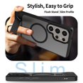 thumbnail image 6 of Dteck Magnetic Case for Samsung Galaxy S25 Ultra,Shockproof TPU+PC Anti-Slip Compatible with Mag Safe Case Adjustable Kickstand Frosted Translucent Matte Phone Cover,Black, 6 of 6