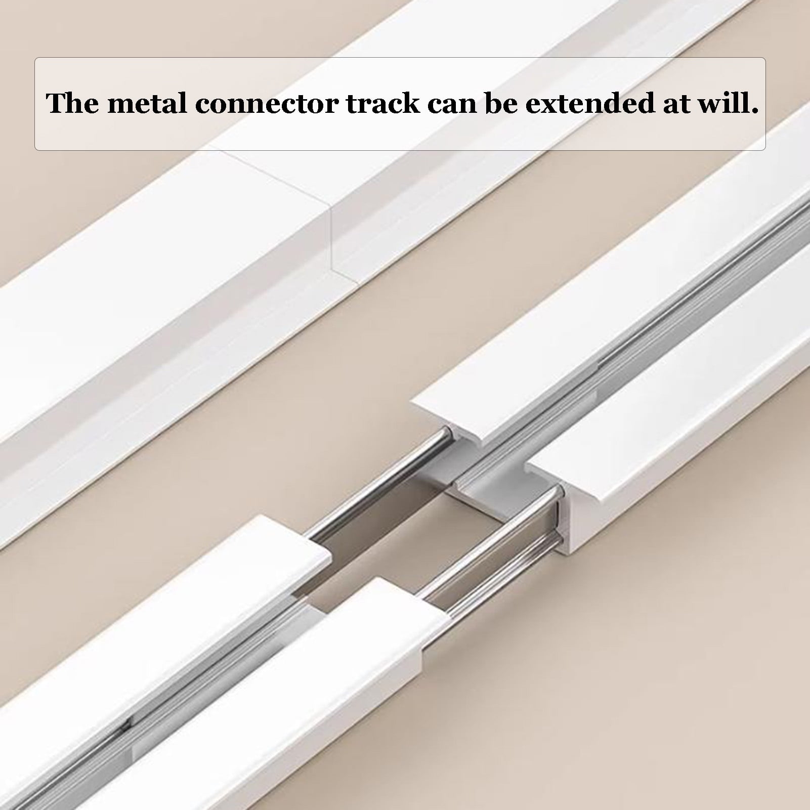 Ceiling rail curtains, recessed invisible curtain rail, with silent rollers, metal rail system for bedroom, privacy screen, dressing room, room divider