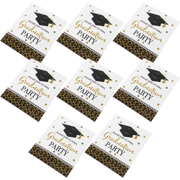 8 Pcs Card Bag Greeting Removable Label Graduation Ceremony Invitation