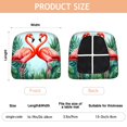 thumbnail image 3 of Palm Leaves and Flamingo Seat Covers for Dining Room Chairs Set Of 4,Stretch Printed Washable Chair Seat Cover with Elastic Ties and Button,Removable Waterproof Couch Cushion Covers, 3 of 6
