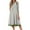 Army Green, variant on Women's Loose Fit Crew Neck 3/4 Sleeve Elegant Print Flare A-Line Midi Dress
