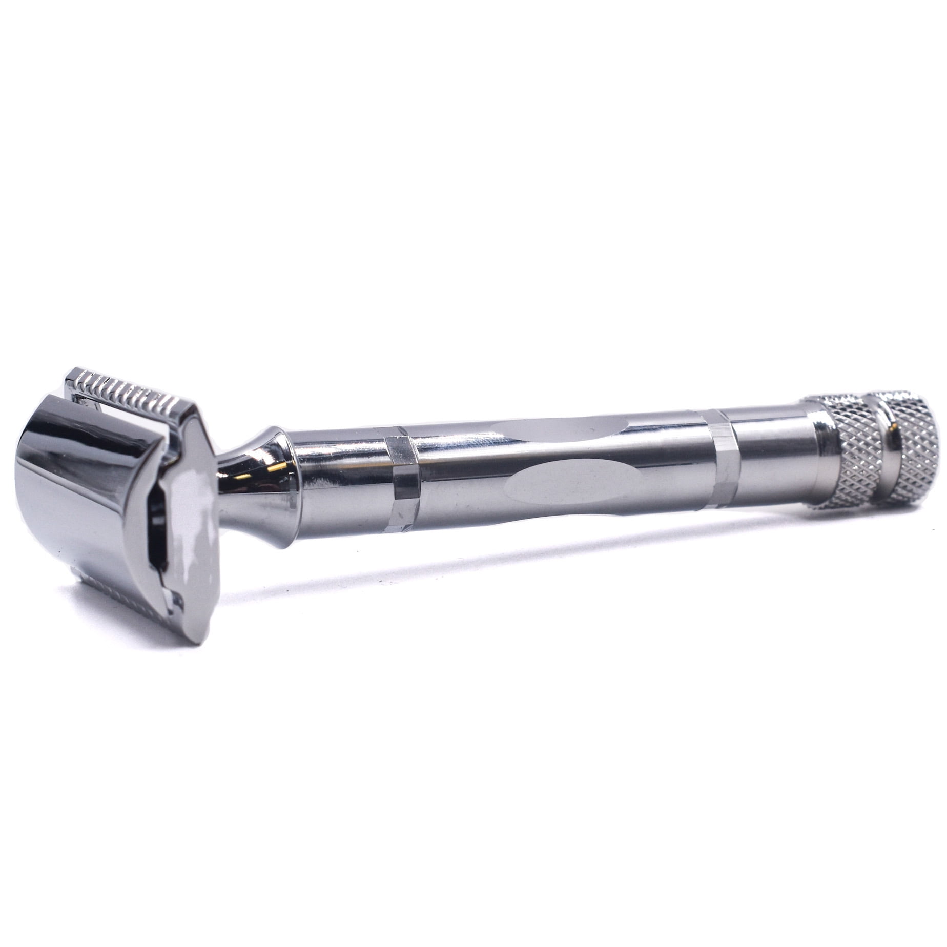 Parker Safety Razor 89R 3-Piece Safety Razor with 5 Blades - Brass and Chrome Plated