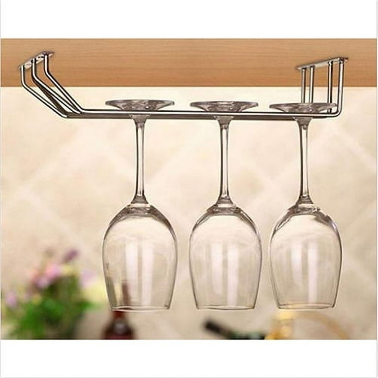 Elegant Desktop Crystal Glass Stemware Rack/Rotate 8 Wine Glass Storage  Holder Stand Air Drying Rack (Silver)