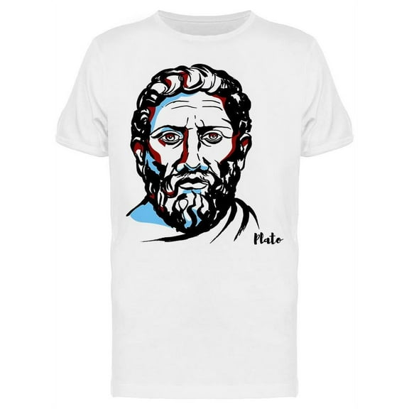 Plato Engraved Portrait T-Shirt Men -Image by Shutterstock, Male x-Large