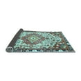 thumbnail image 2 of Ahgly Company Indoor Round Medallion Light Blue Traditional Area Rugs, 8' Round, 2 of 4