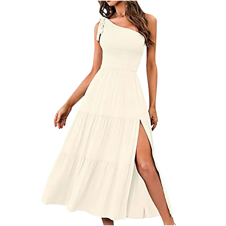 Summer Saving Wycnly Dresses for Women 2024 Elastic Waist Smocked