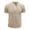 Beige, variant on CIENVNSTG Comfortable Lightweight Basic Mens T-Shirts Waffle Knit Crew Neck 3 Button Solid Color Collarless Short Sleeve Breathable Casual Tops For Summer Daily Outfits White M
