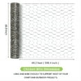 Chicken Wire 16.9 Inch X 49.2 Feet Hexagonal Galvanized Mesh Poultry