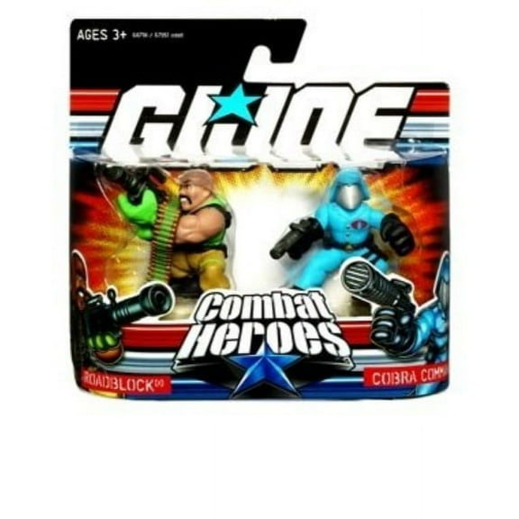 GI Joe Combat Heroes Roadblock and Cobra Commander Figure Set