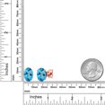 thumbnail image 2 of Gem Stone King 2.00 Ct 7x5mm American Blue Mystic Topaz Brass Rose Gold Plated Brass Stud Earrings for Women Men, 2 of 2