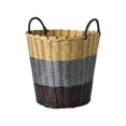 thumbnail image 7 of Xoxingysm Laundry Basket Large Plastic Storage Basket Laundry Basket Plastic Woven Basket for Toys Laundry Storage Box Laundry Basket with Cutout Handles (White), 7 of 7