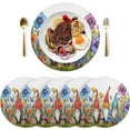 thumbnail image 2 of Dreamtimes Cute Christmas Gnome Placemats Set of 4 Non-Slip Heat Resistant Dining Table Place Mats Washable Kitchen PVC Weave Table Mats, 2 of 6