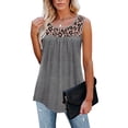 thumbnail image 2 of Birdeem Women Sleeveless Leopard Active Tank Tops Ruffle Loose Tunic Blouse Shirt Vest, 2 of 6