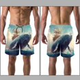thumbnail image 3 of luoweisi Men's Beach Shorts Quick Dry Swim Trunks with Mesh Lining Whale M, 3 of 5